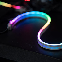5v couleur de Rêve carte mère A-RGB 3Pin PC Ordinateur Cas 400mm x 2 néon a mené la bande