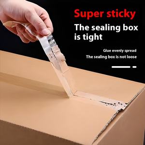 대형 1000m 자동 포장 투명 테이프 50m 양면 <span class=keywords><strong>BOPP</strong></span> 종이 택배 씰링 롤 대형 품목 - Product Image 3