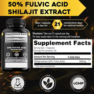 High Potency Extra Strength Shilajit <strong>Capsules</strong> To Boost Energy Performance <strong>Men</strong> Health Shilajit Pill Mineral Supplements - Product Image 4