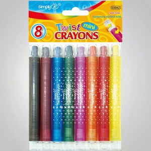 #03942 TGP thương hiệu bộ 8-màu <span class=keywords><strong>Mini</strong></span> Twist sáp bút chì màu 24/144 có thể giặt không độc hại xóa được paraffin với biểu tượng tùy chỉnh - Product Image 3