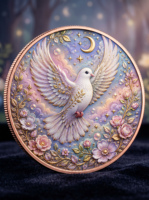 Pièce de monnaie en cuivre pur 999 de 5 oz, plaquée, ronde, couleur UV, série animale en relief, édition collector 3D haute définition