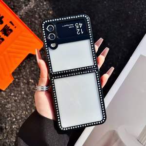 Funda Plegable para Teléfono Móvil con Borde de Diamantes Brillantes, Color Caramelo, para OPPO, Samsung, Xiao, Huawei - Product Image 3