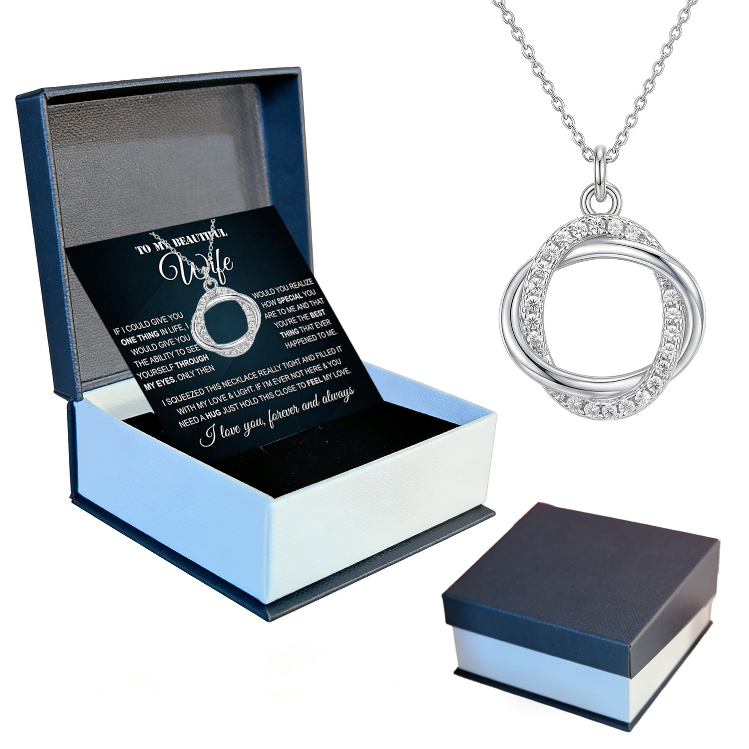 Necklace white cross-border hypotenuse box