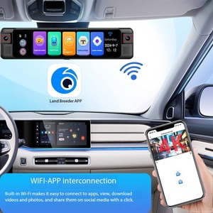 4CH gương màn hình cảm ứng Dashcam 12inch với khung xe đặc biệt ADAS BSD xe hộp đen hardwire Kit phía trước và phía sau Dash Cam 4k - Product Image 5