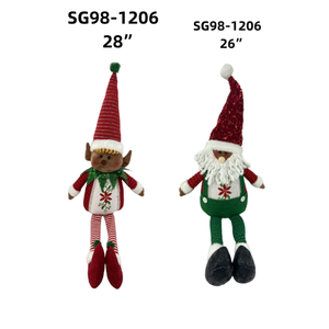 Natale decorativo nero pelle <span class=keywords><strong>Santa</strong></span> <span class=keywords><strong>Claus</strong></span> e ElvesChristmas paese colore serie regali finestra - Product Image 4