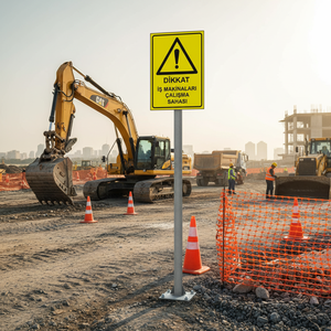 Señal Electrónica para Área de Trabajo de Maquinaria de Construcción con Mensaje de Advertencia - Product Image 3