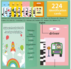 ของเล่นการเรียนรู้ภาษาแบบมอนเตสซอรี่พร้อมคำศัพท์ 224 <span class=keywords><strong>คำ</strong></span> ของเล่นบำบัดการพูดแบบพกพา และของเล่นเสริมพัฒนาการด้านการพูดสำหรับเด็ก - Product Image 6
