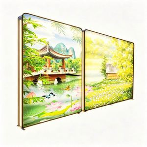 Trade Show Lightbox Wall Portable LED Tension Fabric Display for <b>Advertising</b> Exhibition Backdrop Signage Stand with Carry Bag - Product Image 1