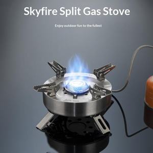 Réchaud à gaz <span class=keywords><strong>propane</strong></span> de type split pour l'extérieur, réchaud de camping portable robuste, réchaud de cuisson pour pique-nique et camping - Product Image 1