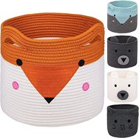 Panier tissé de conception nouvelle avec poignées pour jouets et articles divers, panier de rangement en corde de coton, grand panier en corde avec poignées