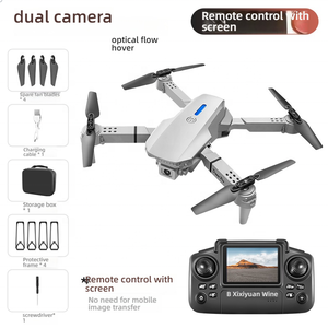 (Nuovo) <span class=keywords><strong>Drone</strong></span> <span class=keywords><strong>Quadricottero</strong></span> RC E88 con Controllo da Schermo, Pieghevole in Plastica, Doppia Fotocamera 4K UHD, GPS, 5G WIFI FPV, Motore Brushless, 2KM, 28 Minuti di Autonomia - Product Image 2