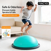 Ballon d'équilibre anti-explosion de 58 cm pour enfants et entraînement de yoga et Pilates à domicile – Ensemble de 7 pièces