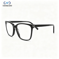 VA4538 Lunettes de vue rectangulaires vintage en acétate, monture optique surdimensionnée à bordure complète, lunettes rétro unisexes pour un usage quotidien