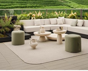 <span class=keywords><strong>Mesa</strong></span> Auxiliar Redonda <span class=keywords><strong>de</strong></span> <span class=keywords><strong>Cemento</strong></span> para Jardín, Patio, Hotel, Piscina, Exterior, Resistente a la Intemperie, Moderna, Lujosa y Duradera - Product Image 1