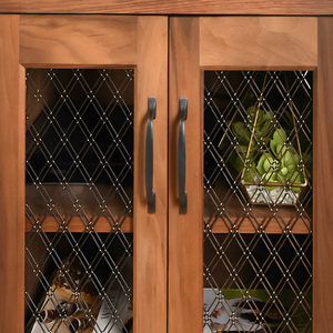 Armoires de cuisine modernes, portes en maille d'acier inoxydable <span class=keywords><strong>anti</strong></span>-salissure, revêtement en poudre, panneaux en maille tissée faciles à nettoyer, décoratifs - Product Image 2