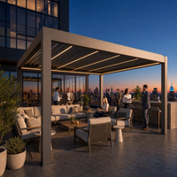 Pergola motorisée à lames orientables en aluminium de style européen avec finition thermolaquée Natural Gifts – Solution d'ombrage commerciale robuste