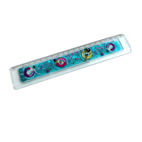 Règle remplie de liquide avec logo personnalisé de 20cm 8 pouces avec paillettes à l'intérieur