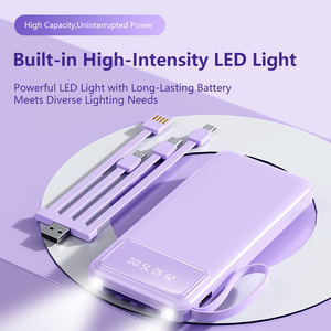 Sạc dự phòng SChitec CE FCC Rohs an toàn, cáp tích hợp 4 trong 1 tháo rời được, 10W, 10000mAh, dùng cho thiết bị di động khi đi du lịch - Product Image 3