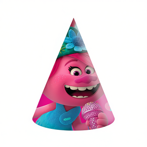 Chapeaux de fête Trolls, 6 pièces, 2 sacs, fournitures pour fête d'anniversaire pour enfants - Product Image 2