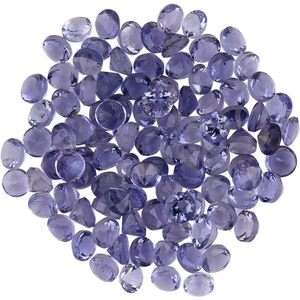 Piedra Preciosa Natural de Iolita Púrpura Yashee, Corte Brillante Redondo de 1.5x1.5 mm para Joyería - Product Image 1