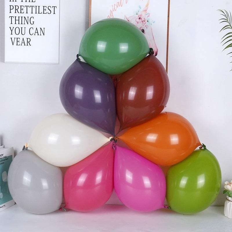 Wholesale 100pcs Retro Balloons 10 Inch Latex 17 Color Latex Globos for Wedding Party Birthday Party New Year Decoration Balloon