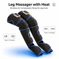 Masseur de jambes complet rechargeable par USB Hailicare, contrôle de la minuterie, compression d'air électrique, masseur de pieds et de mollets, léger (1,4 kg)