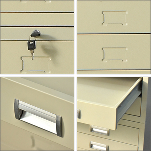 Aço design moderno totalmente montado móveis de escritório plano de metal plano 5 gavetas 3 camadas desenho mapa lixeira de armazenamento de aço - Product Image 6