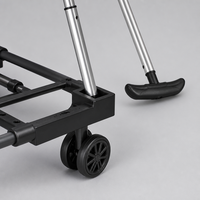 Sac de transport pour animaux YAOYUE PTB02C en Oxford 600D, 2-en-1, avec chariot en aluminium détachable et grande fenêtre en maille pour chiens et chats jusqu'à 7 kg