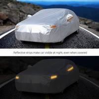 Housse de voiture KXF anti-UV, imperméable et anti-poussière pour berline et SUV, revêtement argenté 170T, fabricant OEM ODM