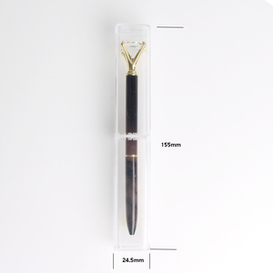 Khuyến Mãi OEM Bút Kim Cương Nhiều Màu Trong Trường Hợp Trong Suốt Với Topper Big Crystal Rhinestone Vòng Vàng Kim Loại Ball Point Viết - Product Image 1