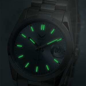 Dial luminoso clásico tendencia hombres y mujeres impermeable Luxus Uhr Logo personalizado bebé azul Vdear reloj automático hombres - Product Image 5
