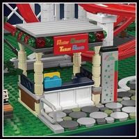 Mould King 11014 2024 NOUVEAU Série Dreamland Montagnes russes Modèle électrique à assembler Kits pour adultes Cadeaux Ensembles de blocs de construction