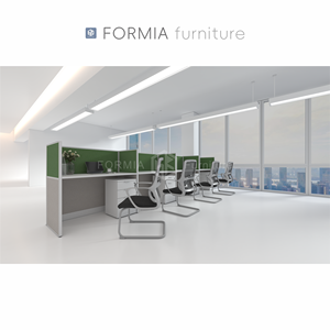 Conjunto Modular de Oficina Moderna, Muebles de Cubículo, Estaciones de Trabajo, Escritorio para 4 Personas con Separador - Product Image 3