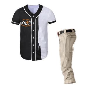 Haute Qualité Baseball Softball Sportswear Brodé Rayure Motif Jersey Respirant Transfert De Chaleur Impression Plus La Taille Adultes - Product Image 5