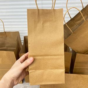 Bolsas de Papel Kraft Marrón con Impresión Personalizada, Bolsas de Papel para Llevar Comida, Bolsas de Papel Kraft con Asas y Logotipo - Product Image 6