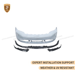 Kit carrosserie complet pour <span class=keywords><strong>Porsche</strong></span> <span class=keywords><strong>Taycan</strong></span> 2019-2023, transformation en nouveau modèle <span class=keywords><strong>Turbo</strong></span> <span class=keywords><strong>S</strong></span> GT, en carbone sec, comprenant : lèvre de pare-chocs avant, pare-chocs arrière avec évents - Product Image 4