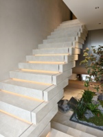 Marche d'escalier flottante en marbre gris sur mesure, marche d'escalier en pierre naturelle, poli miroir, pour intérieur, taille personnalisée, vente en gros usine, villa