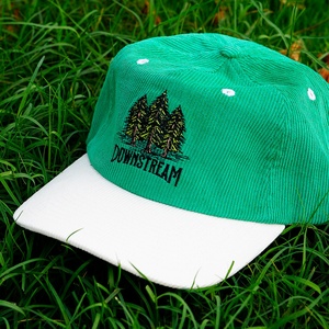 Casquettes Snapback non structurées personnalisées à 5 panneaux en velours côtelé avec logo brodé - Product Image 6