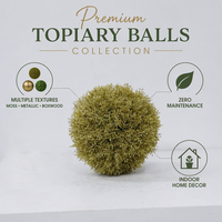 Bola Rumput Simulasi Tanaman Dekorasi Langit-langit Hotel Pusat Perbelanjaan Bunga Plastik Tanaman Hijau Bola Bunga Eucalyptus Milan