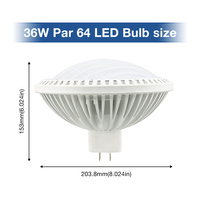 OEM 110v/ 220v 40w Par 64 Lumière de scène portable sans scintillement Dimmable Stage Par64 Led Ampoule