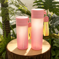 Bouteille d'eau YEKEA en Tritan dégradé sablé 600ml/760ml sans BPA, étanche, écologique, résistante à l'ébullition, pour la gym, l'extérieur, adultes