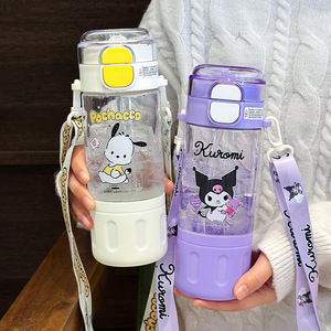 Botella de agua infantil Cinnamoroll de 500 ml con correa, diseño de dibujos animados, para niños en edad escolar. - Product Image 3