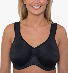 Di alta qualità comodo supporto nero cinghie con ferretto robusto senza pastiglie <span class=keywords><strong>Cupless</strong></span> signore grande seno sportivo reggiseno - Product Image 1