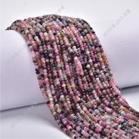 Tourmaline colorée naturelle 2mm3mm4mm perles de pierre en vrac fabrication de bijoux en gros pierres précieuses cristal jade jaspe perles à facettes