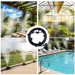 <b>DIY</b> Outdoor Misting Cooling System Accessories <b>Kit</b> with Mist Pipe, Fittings, Brass Nozzles & Pump for Backyard Patio - Product Image 6