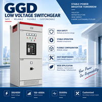 Armoire de distribution d'énergie à basse tension GGD avec barres omnibus en cuivre, protection IP55, courant nominal 100A-1600A