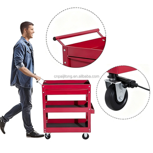 Car Auto Repair Bracket Box Cabinet Multi Layer Storage Service <b>Cart</b> with Side Shelf <b>Tool</b> Cabinet Trolley - Product Image 3