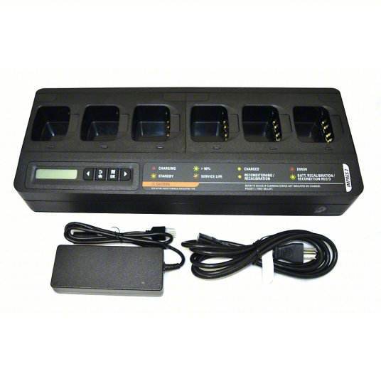 Motorola 6-Port Multi-Unit Desktop Charger for Two-Way Radio Walkie Talkie PMPN4284 PMPN4289 PMPN4294 PMPN4293 PMPN4290