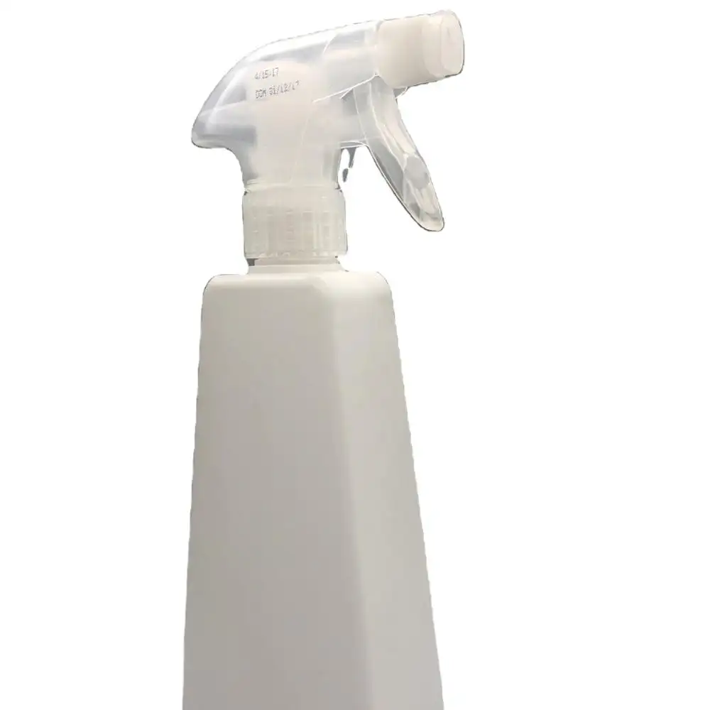 HDPE Square Dishwashing Liquid Spray Gun Bottle For Cleaner 500ml 55g 16oz