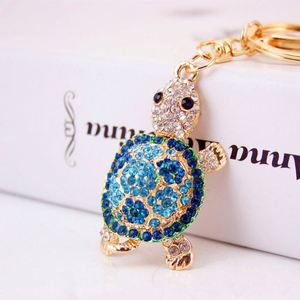 Nouveau porte-clés pour femme, accessoires de sac, pendentif animal en métal, porte-clés mignon en strass, série marine, petite tortue, porte-clés de voiture - Product Image 5